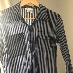 Blue-striped agnes b blouse!